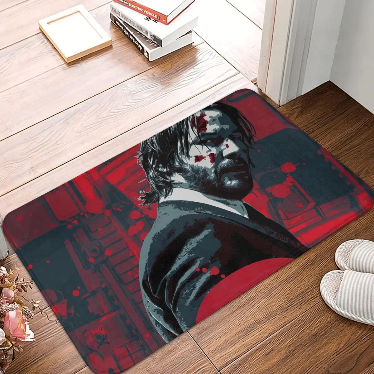 

John Wick Viggo Tarasov Iosef Tarasov Movie Non-slip Doormat Blood Carpet Bath Bedroom Mat Outdoor Indoor Decorative