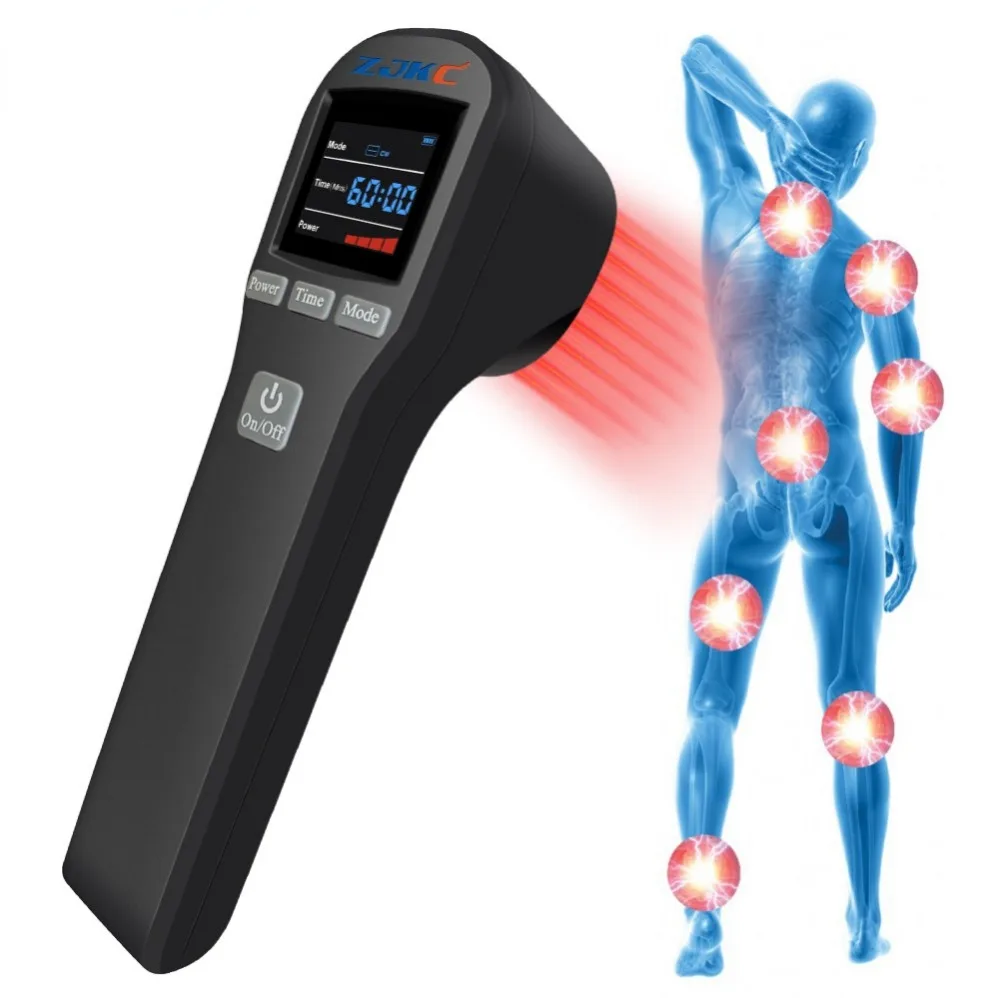 

ZJKC 880mW Low Level Cold Laser Therapy Device Pain Relief Arthritis Red Light Physiotherapy 650nm 808nm Handheld Wound Healing