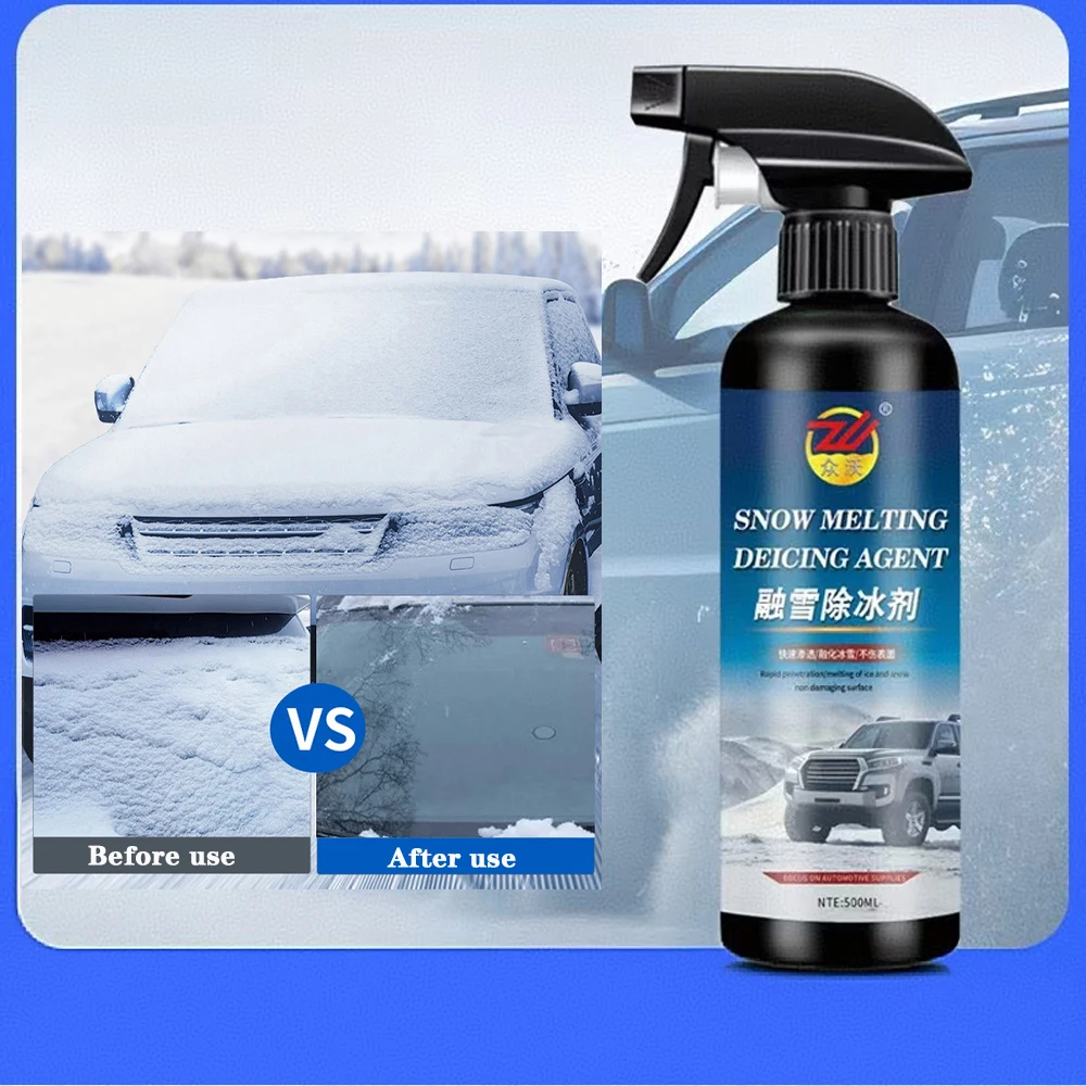 Car De-icing Spray Windshield De-icing And Snow-melting Defrost Spray Trigger Car Glass And Melting 500ML