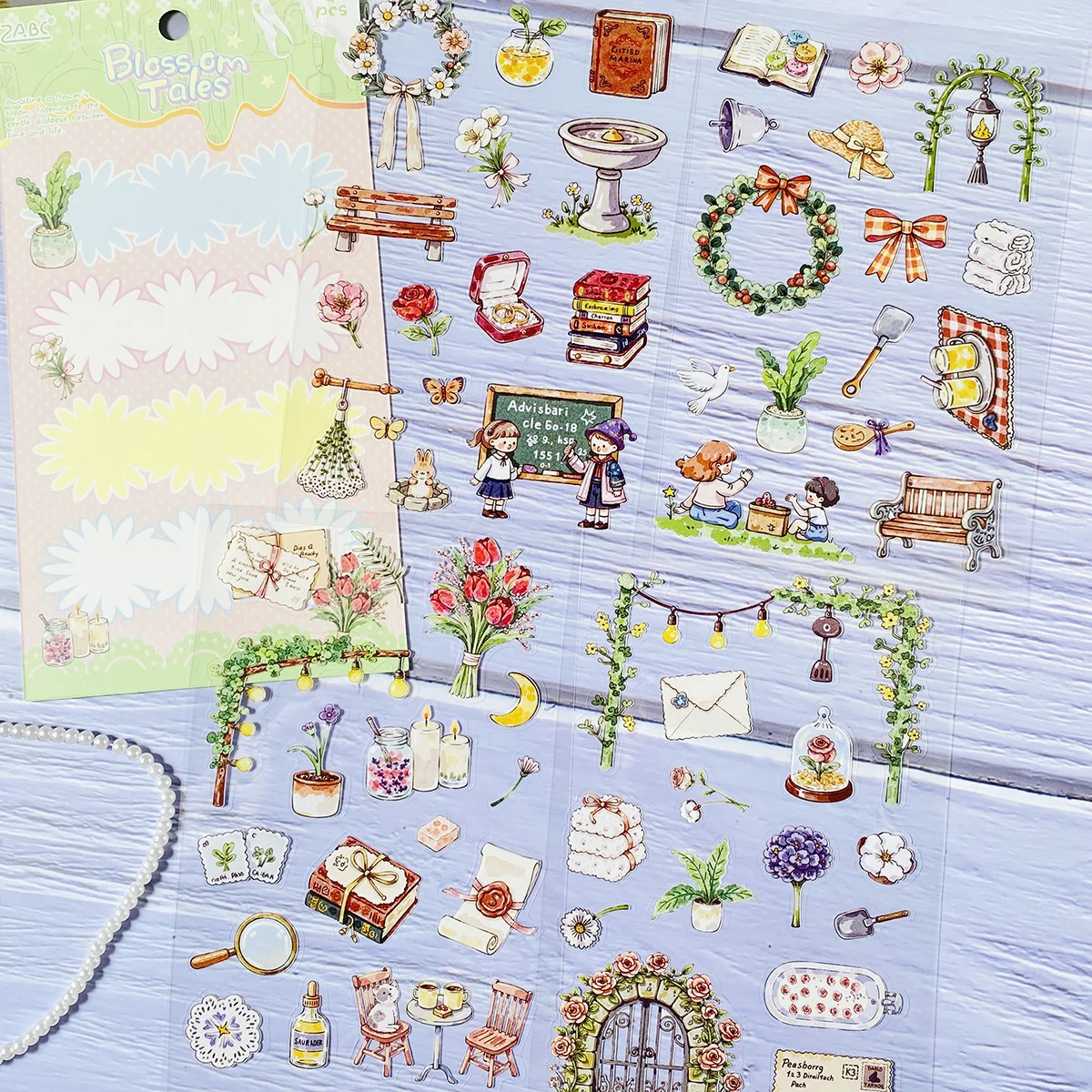 4장의 PET 스티커 앨범 스크랩북 장식, 앨범, 정크 저널, 휴대폰 케이스, 물병 장