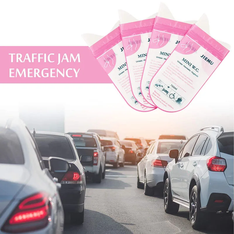 Emergency Portable Car Urine Bag Vomit Bags Mini Mobile Toilets Handy Unisex Disposable Urinal Toilet Bag 4PCS 700ml