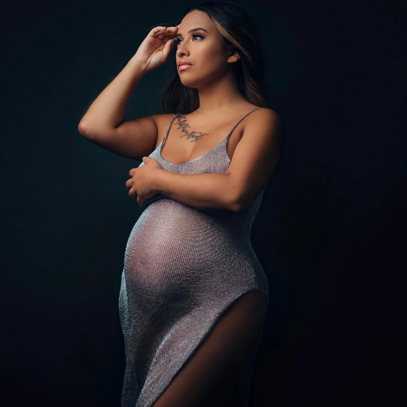 

Трикотажные платья для фотосъемки для беременных и малышей