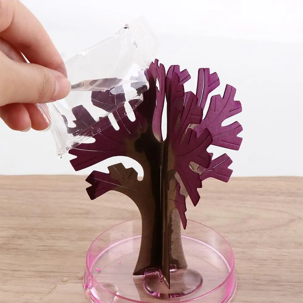 1PC Magically Paper Sakura Crystal Trees Magic Growing Tree Japan Desktop Cherry Blossom Educational Toys Novelties