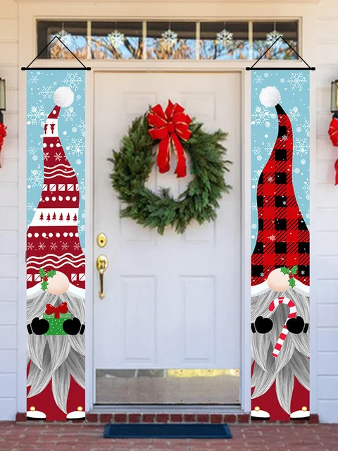Noël bonhomme de neige porte bannière décoration Noël porte