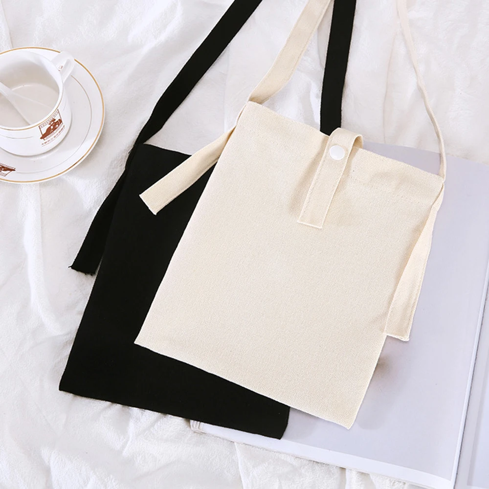 Canvas Cotton bag grocery handbag Foldable Fabric tote bag portable Storage organizer Shopping bag for woman Cloth organizer bag 6