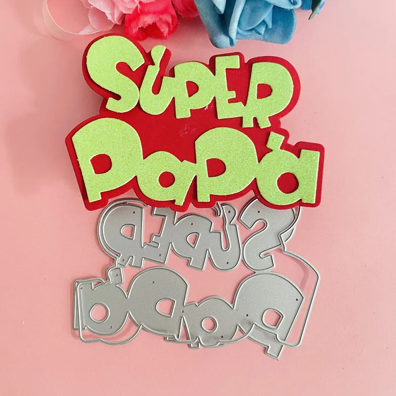 

Испанское слово, супер-Папа, украшение, штамп для резки металла, «сделай сам», скрапбукинг, бумажные открытки, тиснение, ремесло, высечка ручной работы