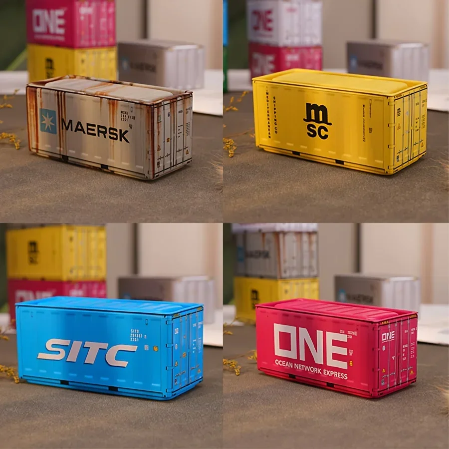 Mini Container Display Boxes Creative Miniature Model Metal Small Boxes Handcraft Ornaments Tin Storage Gift Blind mini storage boxes