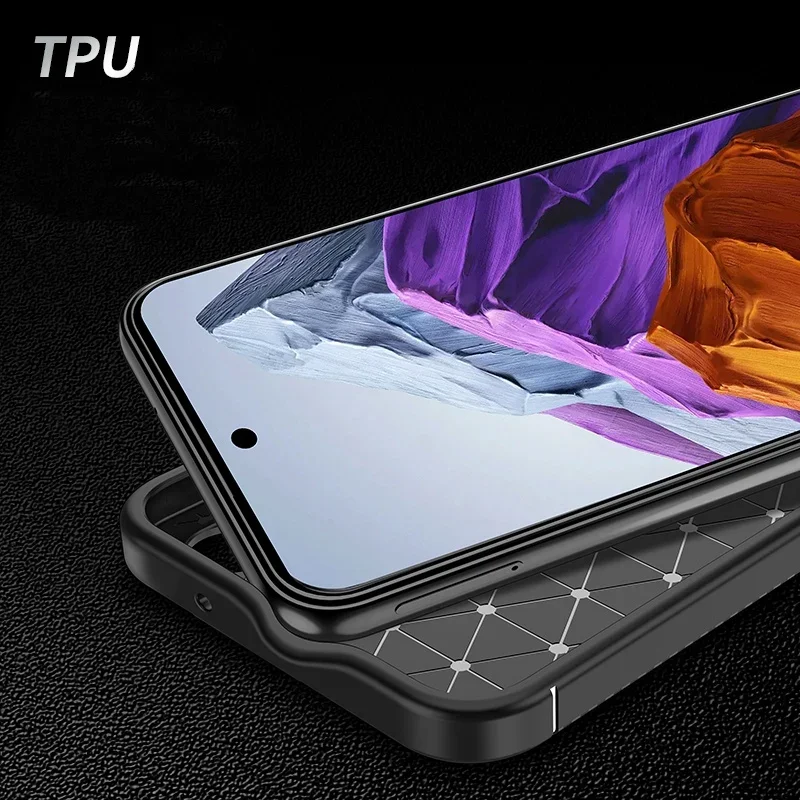 Premium Shockproof Carbon Fiber Phone Case - Soft TPU Silicone Cover