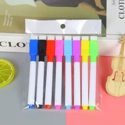 Set of 8 Colorful Erasable Whiteboard Markers for Kids - Perfect for Creative Projects and School Supplies (Multicolor)
