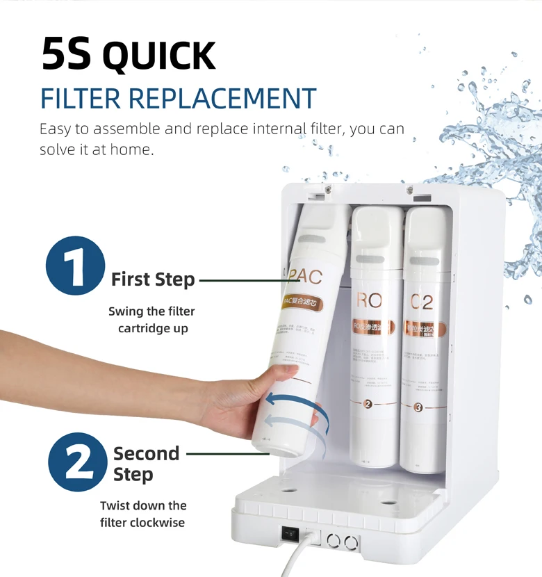 Filterpur Hot and Warm Reverse Osmosis Water Purifier Household Counter Top Water Dispenser