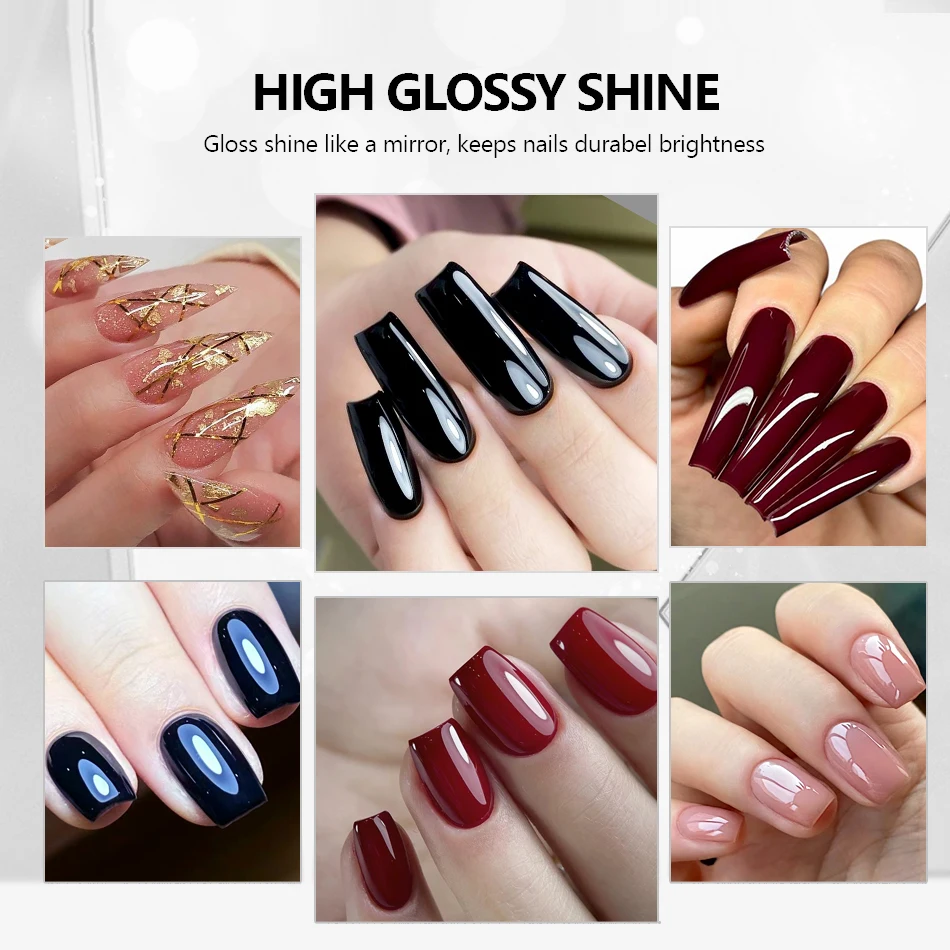 CHUNSHU Titanium Top Coat High-capacity 15ml No Wipe UV Gel Nail Polish Sealing For Manicure Super Shining Professional  Varnish 6