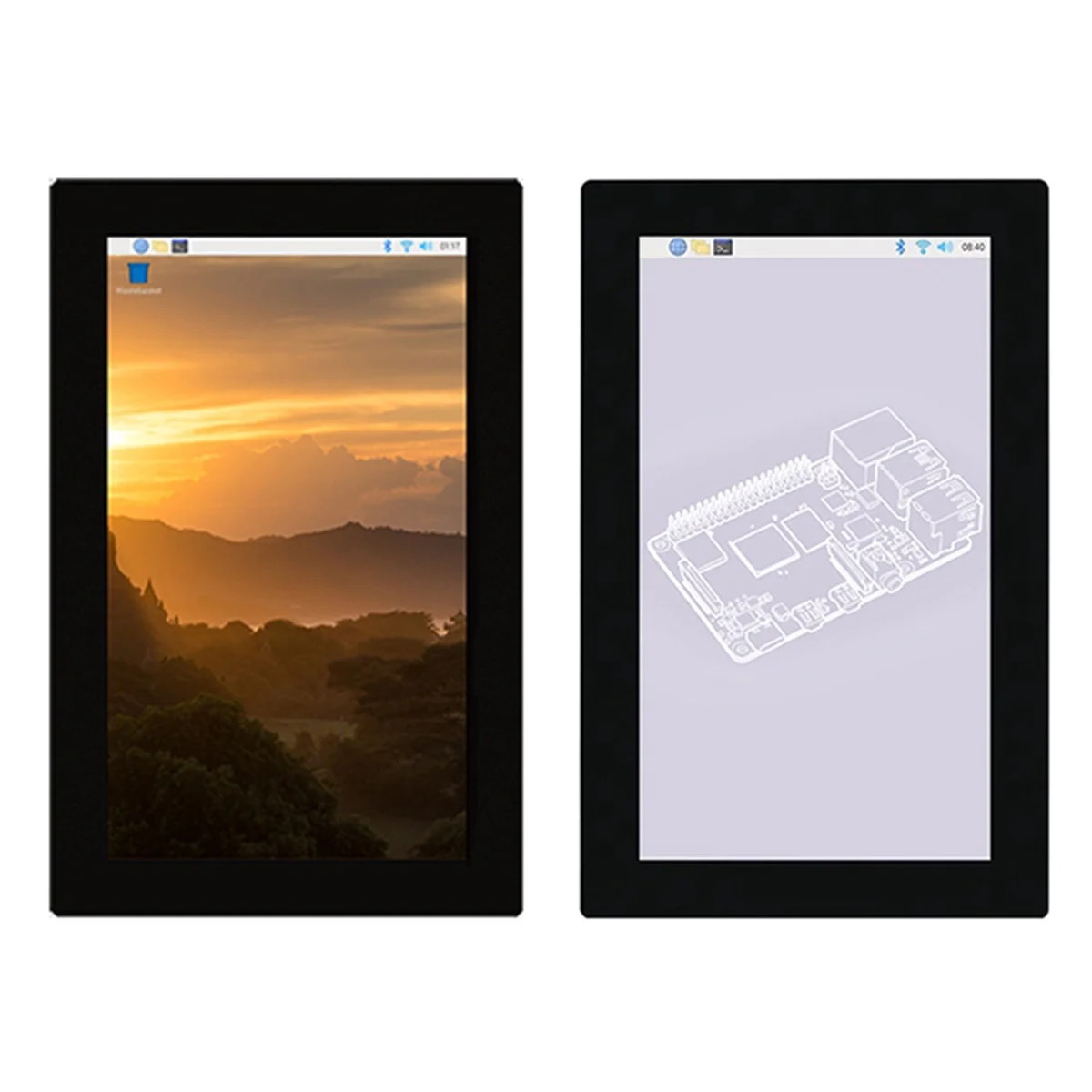 For Raspberry Pi 5 Display 5 Inch Capacitive Touch Screen HDMI-Compatible for Raspberry Pi 4B/3B/Orange LCD Display