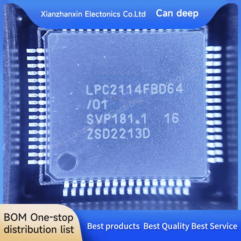 

Микроконтроллер LPC2114FBD64 FBD64/01 LQFP-64 MCU, 1 шт./партия