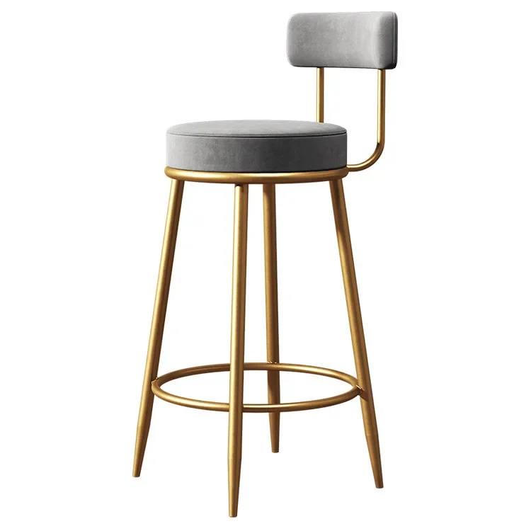 Retro Bar Chairs Home Bar Chairs Creative Backrest Coffee Shop Front Desk European High Stools Kitchen Stools
