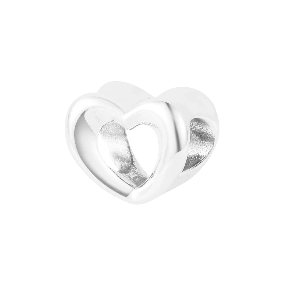 Charms 925 Original Radiant Open Heart Charm New In Phone Charm Keychain Women 925 sterling silver Bracelet Make Up Beads