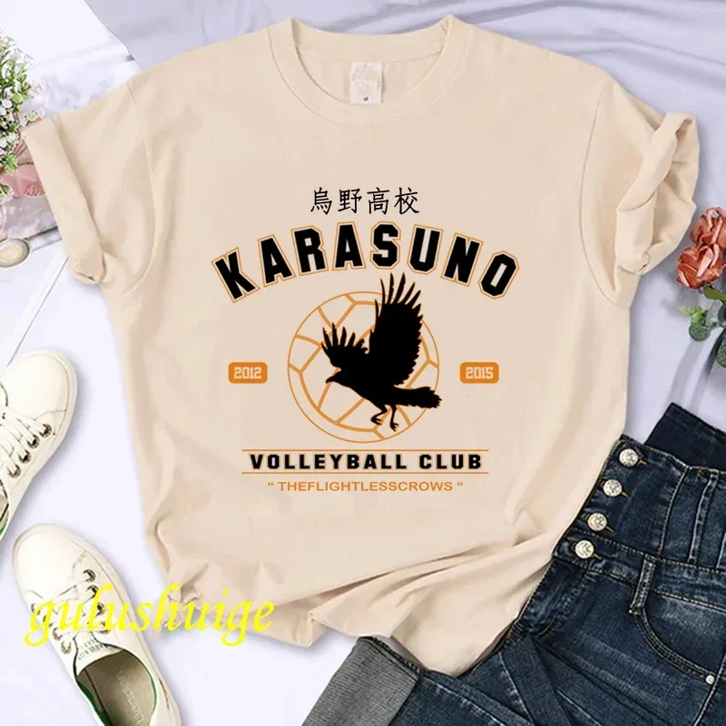 Japanische Anime Oya Oya Oya Haikyuu T Shirt Frauen Tops Kuroo Cartoon T-shirt Karasuno Kawaii Fly Hohe Graphic Tees Weibliche T-shirt