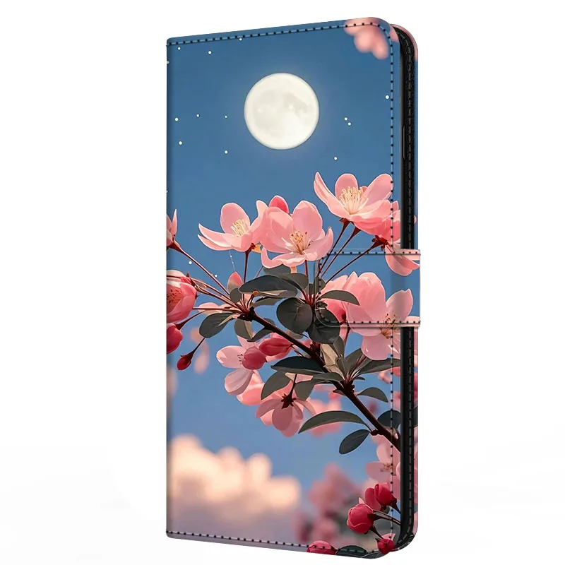 Magnetic Pink Leather Wallet Case - Book Style Flip Cover