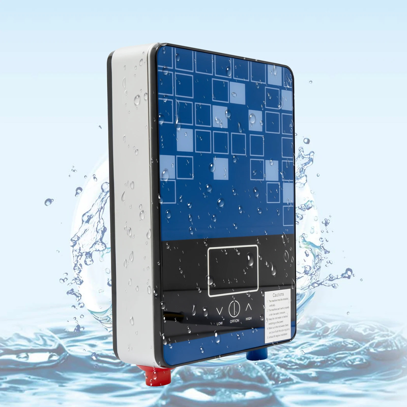 Tankless Electric Hot Water Heater 4500W 110V Instant Water Heater On Demand Bath Shower LED Screen Display for Bathroom