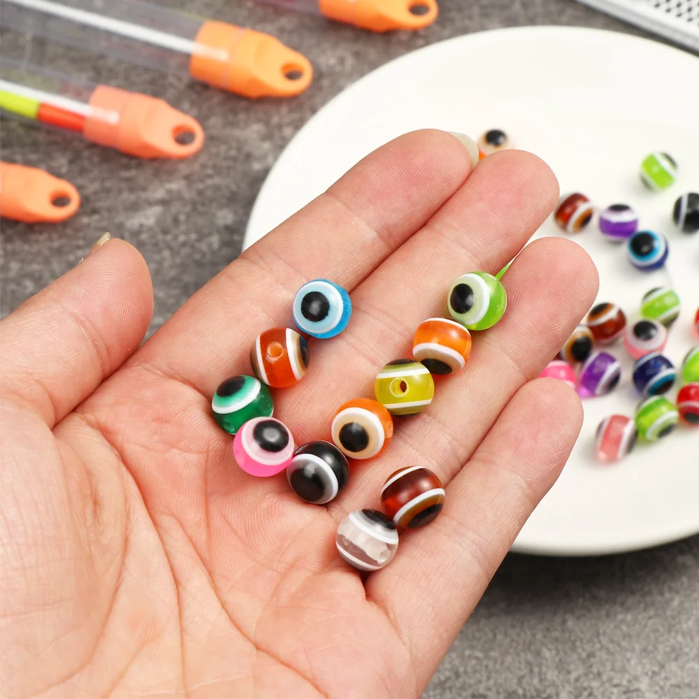 50/60/100 PCS 4/5/6/8/10/12mm Fish Eye Fishing Beads Mixed Color for Carolina Rigs Taxes Rigs Fishing Beads DIY Bass Tackle fishing beads