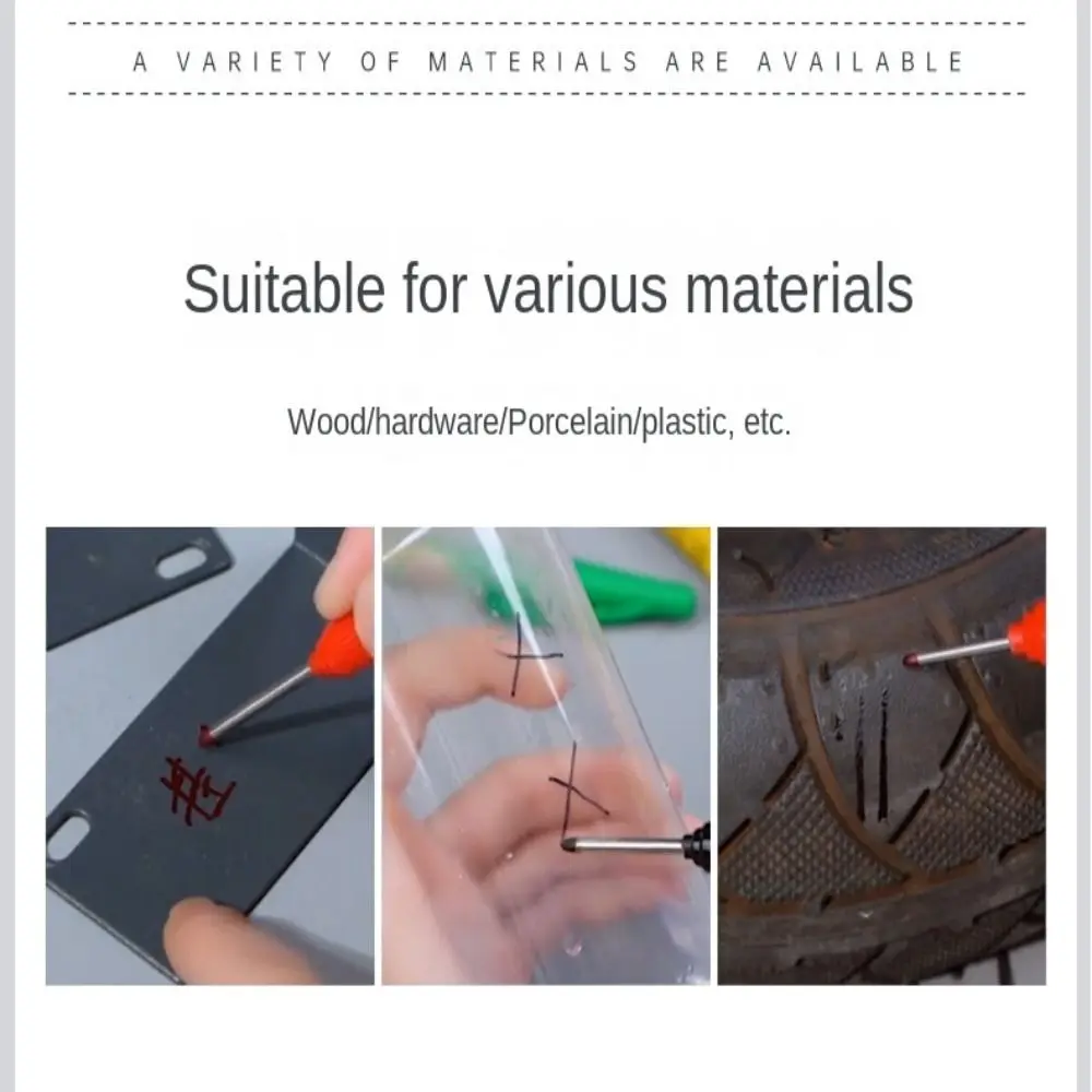 긴 헤드 마커, 욕실 목공 장식, 다목적 딥 홀 마커 펜, 공예품 마크 도구, 20mm, 30mm, 5 개
