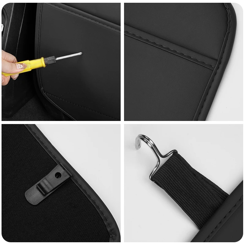 Car Seat Anti-Kick Pad Leather Back Protector Cover