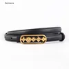 2024 Women's Genuine Leather Belt - Fashion Snap Button Thin Waistband for Dresses & Pants, Stylish Adjustable Slim Belt luxury