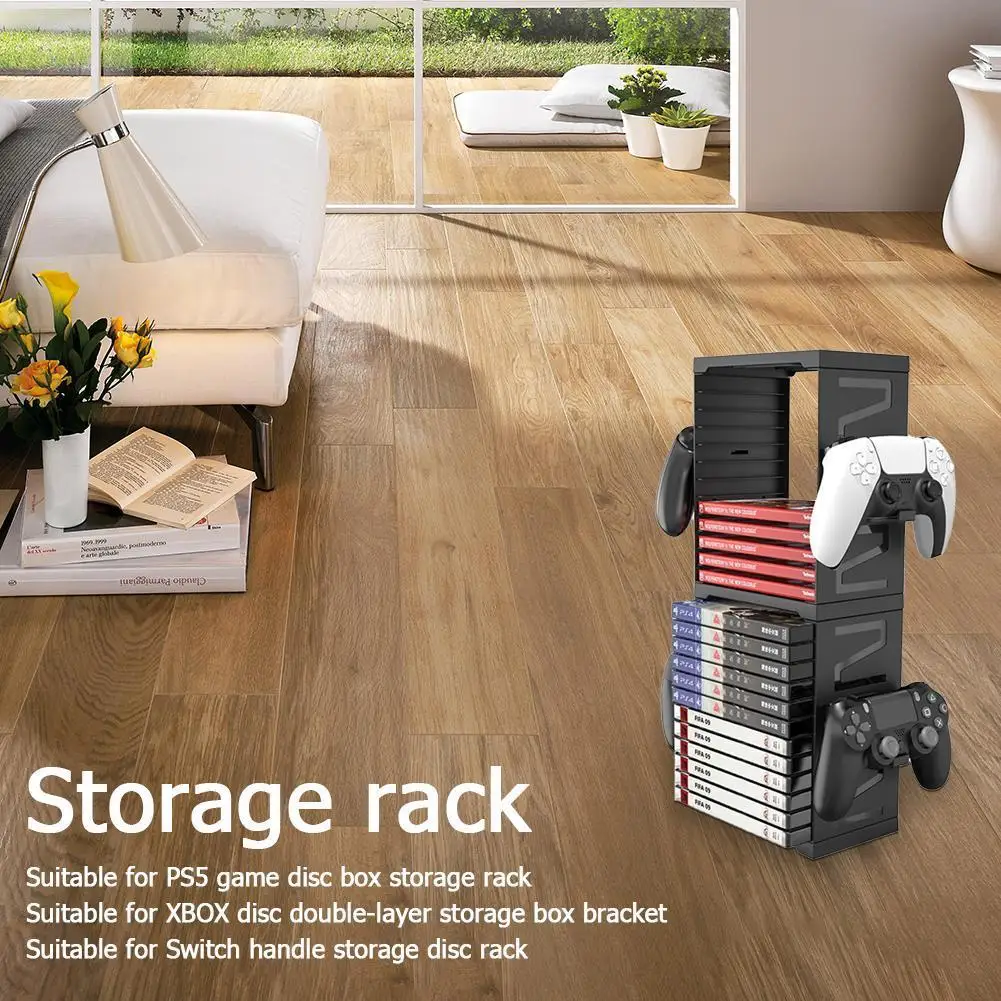 Game Disc Storage Tower Holder for PS5 PS4 Switch