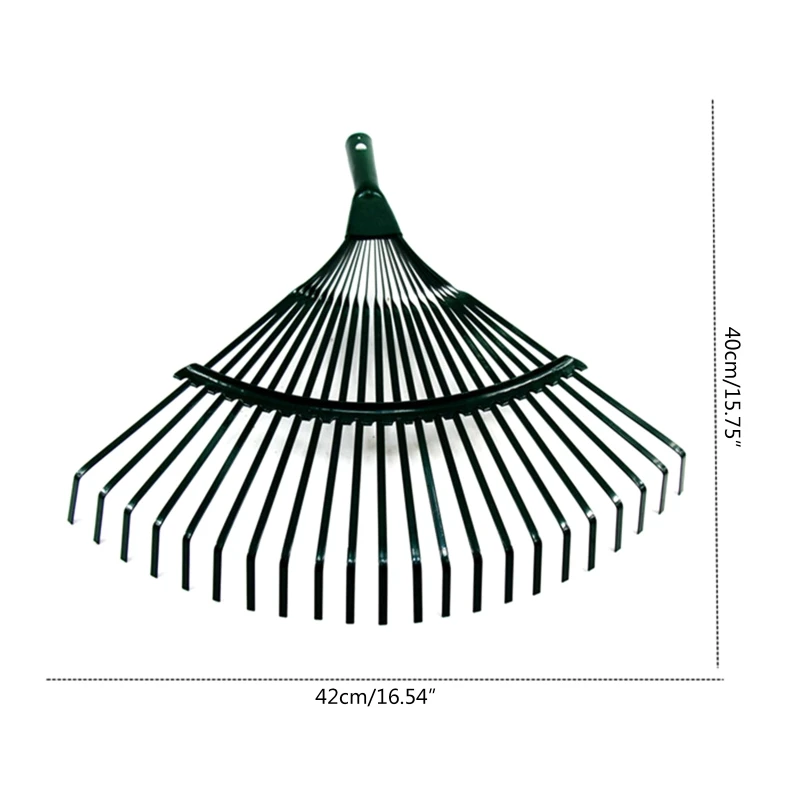 Garden Rake for Head Hand Fan Leaf Rake Professional Gardening Tool 22 Teeth Ste G5AB 6