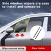 2pcs Car Side Window Wipers Water Mist Removal Silent Wiping of Window Glass Rain Fog Protection Wiper Strips Rubber Cleaner 1