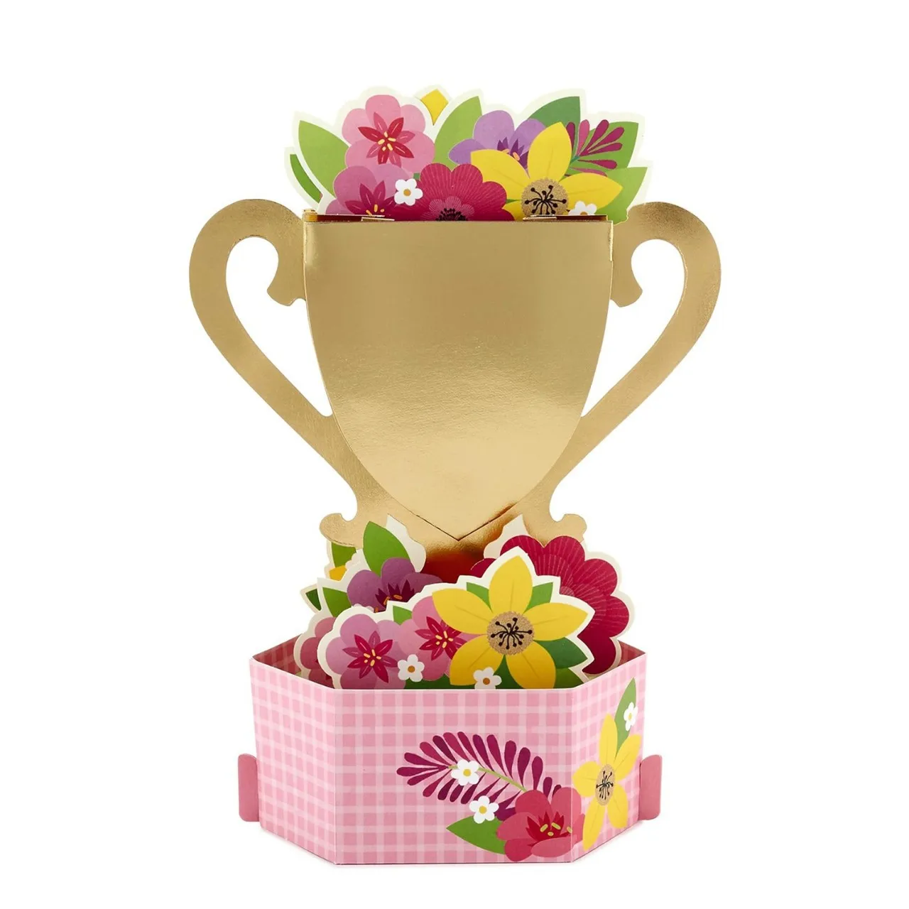 3D Gold Plated Flower Cards, Mother's Day Love Cards, Cross border Trophy and Birthday Gifts for Mothers With Envelope