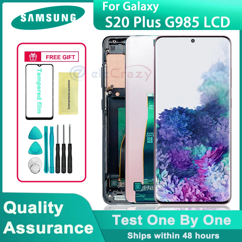 

No Burn No Dead Original 6.7" LCD Display For SAMSUNG Galaxy S20 Plus G985 G985F/DS LCD Touch Screen Digitizer Assembly Parts