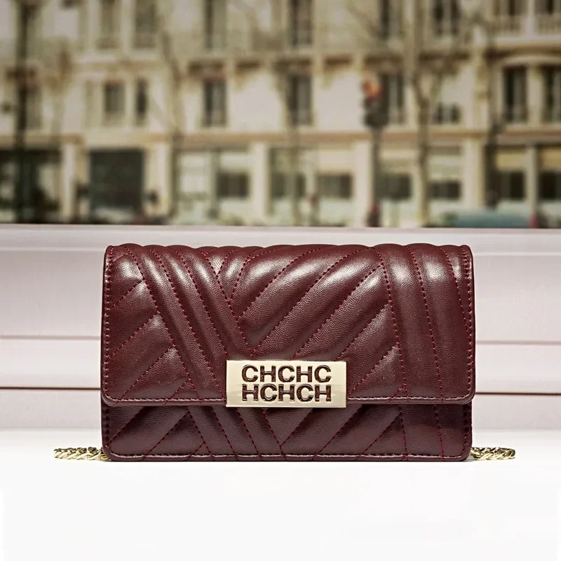 

Real Cowhide Top Quality 2024 New Fashion Luxury Letter CHCH HCHC Printing Ladies Shoulder Bag Designer Bags Purses And Handbags