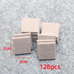 Non - Slip Felt Furniture Pads - Thick Floor Protectors with Self - Adhesive Backing (Grey Square 2cm128pc)
