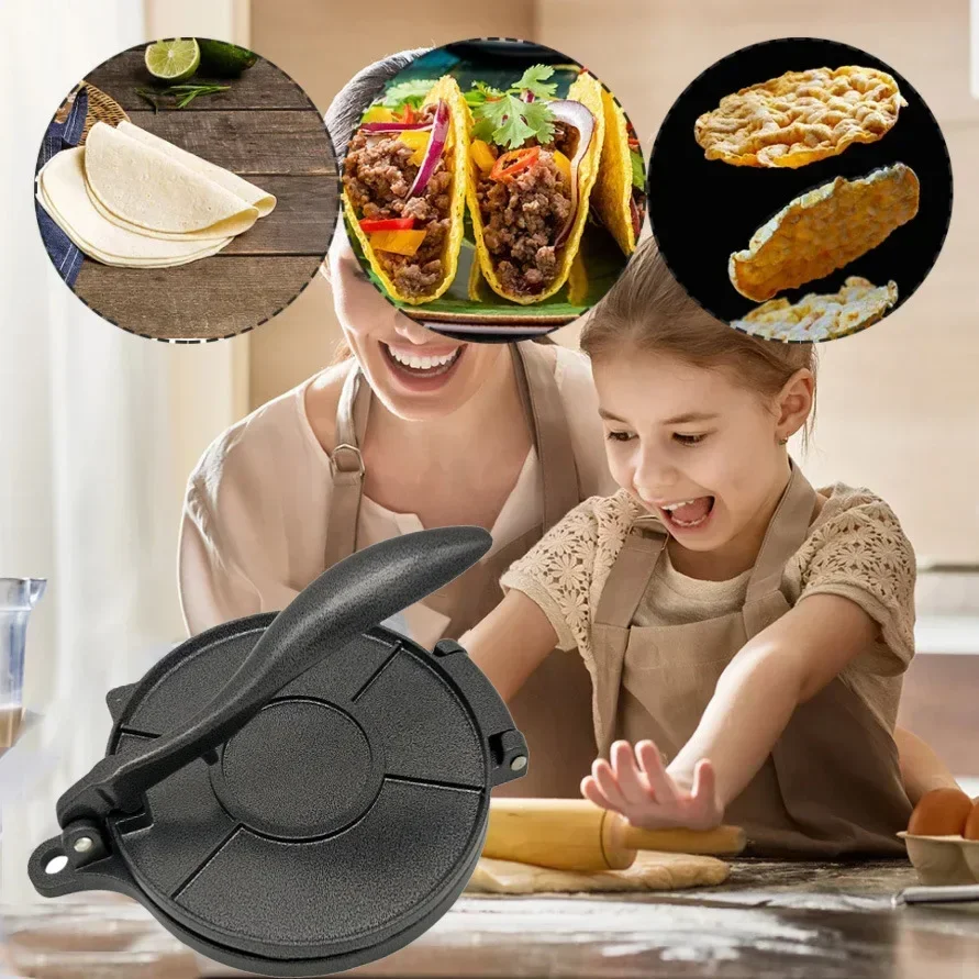 16/20 Cm Aluminum Alloy Cake Press DIY Tortilla Press Manual Tortilla Dough Pressing Tool Pancake Dumpling Wrapper