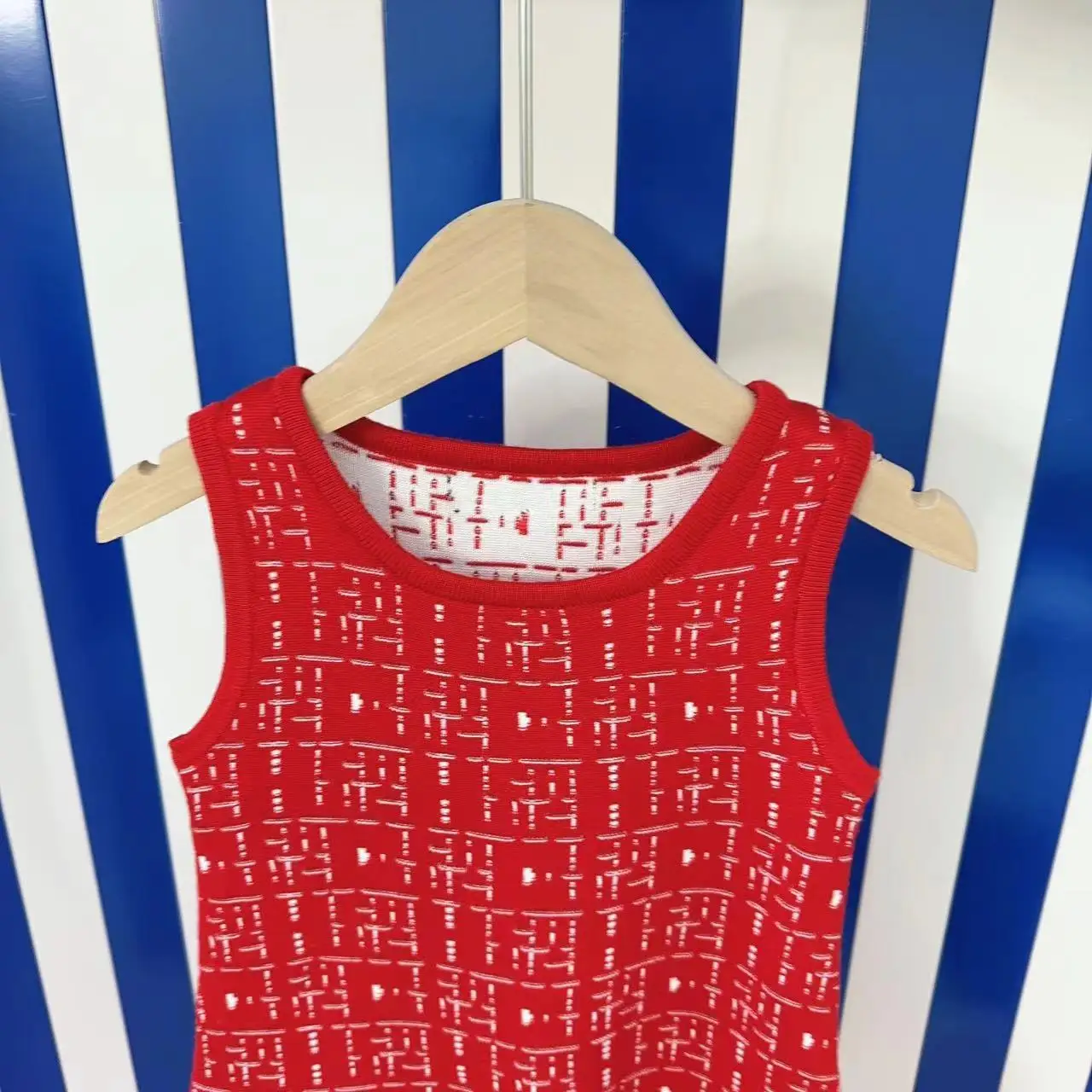 Cute Girls Dress Summer Kids Short sleeve Knitted Dress Vacation Outing Princess Birthday Party Skirt Children Clothes