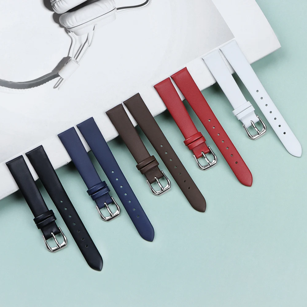 Premium Cowhide Leather Ultra Thin Soft Watch Strap Bracelet