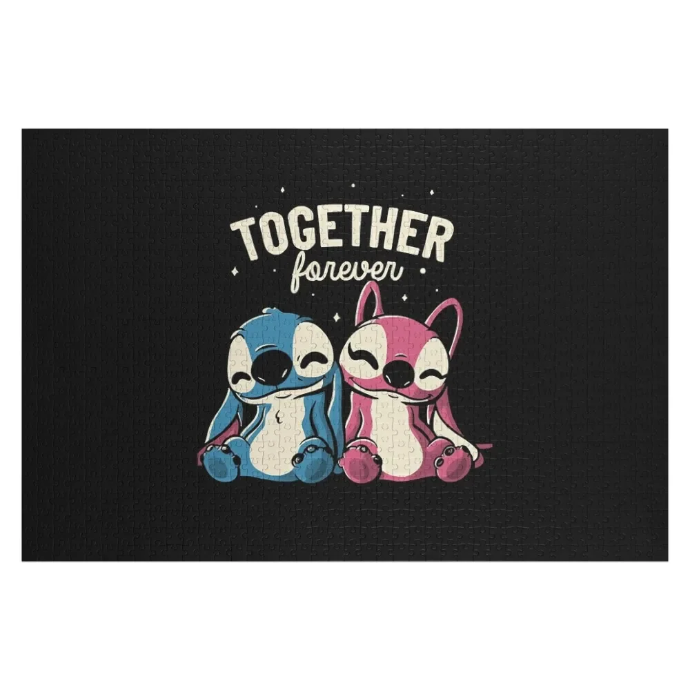 

Couple angel and stich together Jigsaw Puzzle Customized Gifts For Kids Personalized Child Gift Custom Puzzle