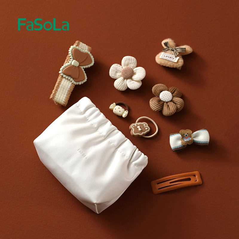 FaSoLa PU 심플 미니 립스틱 메이크업 보관 가방, 여성용 키 쥬얼리 디지털 정리함 휴대용 파우치, 숙녀 소형 화장품 가방