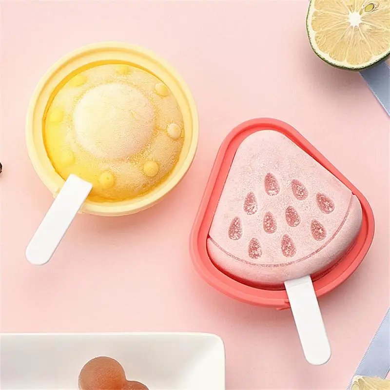 Popsicle Mold Silicone With Cover DIY Ice Cream Chocolate Mold Household Summer Party Supplies
