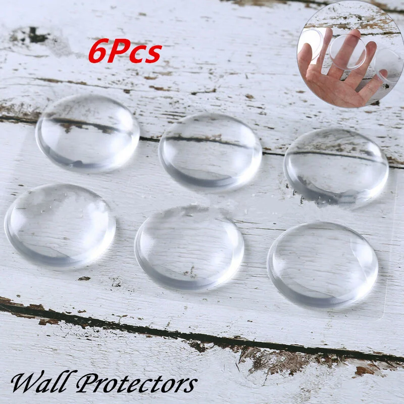 6PCS Silicone Door Knob Protector Wall Shield