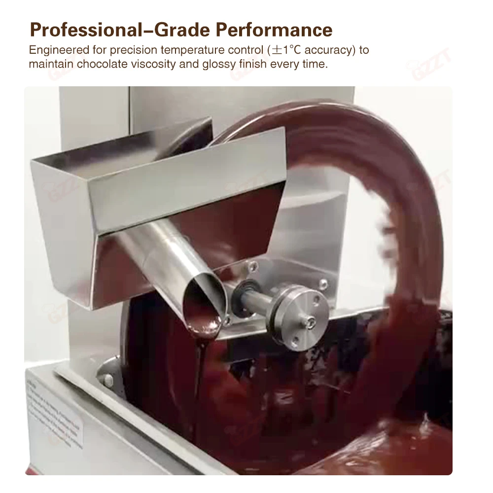 GZZT QKLJB Electric Chocolate Mixer 8L/12KG Chocolate Melting Warming Machine Commercial Chocolate Dispenser Machine 110V-220V 5