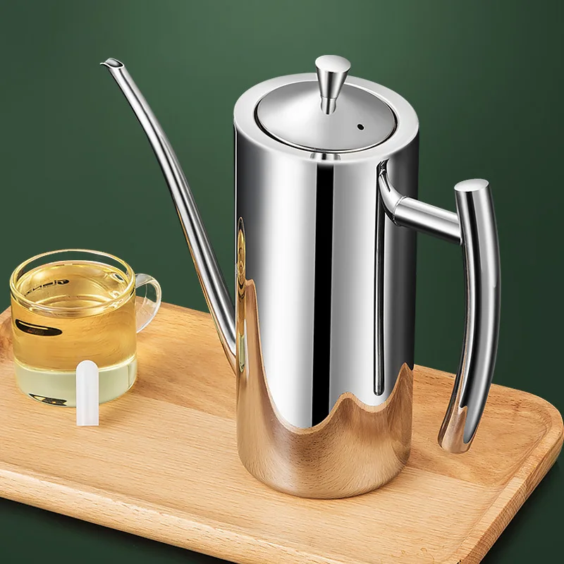 

Stainless Steel Vinegar No Drip Dustproof Oil Storage Container Can Large Capacity Storage Kitchen Cooking Tools Protable 500ml
