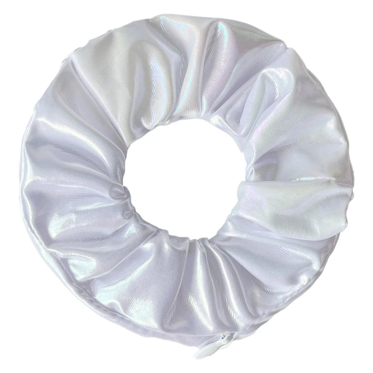 Colorful Shiny Laser Hair Scrunchies with Zipper Design