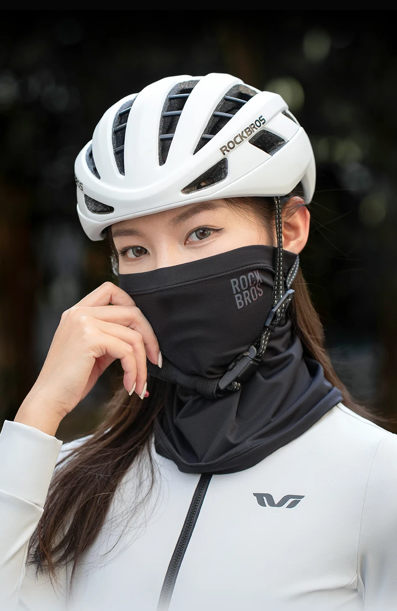 ROCKBROS invierno mantener caliente cara de ciclista máscara polar senderismo Camping esquí pasamontañas cuello bufanda a prueba de viento MTB bicicleta de carretera máscara