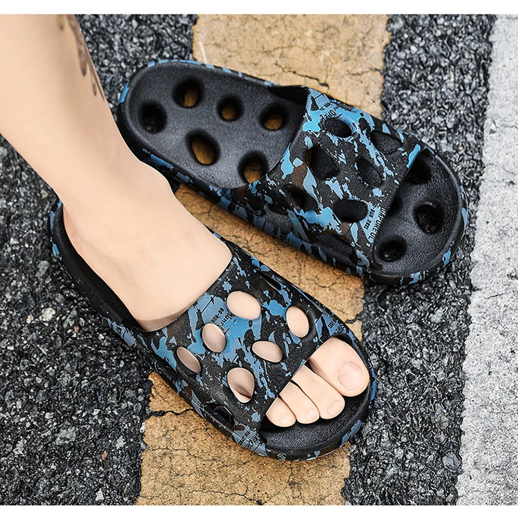 Pantofola da uomo con suola spessa, estiva, da spiaggia, per bagno, antiscivolo, sandali morbidi, semplicità, scarpa da lettera ultraleggera_voghion.com
