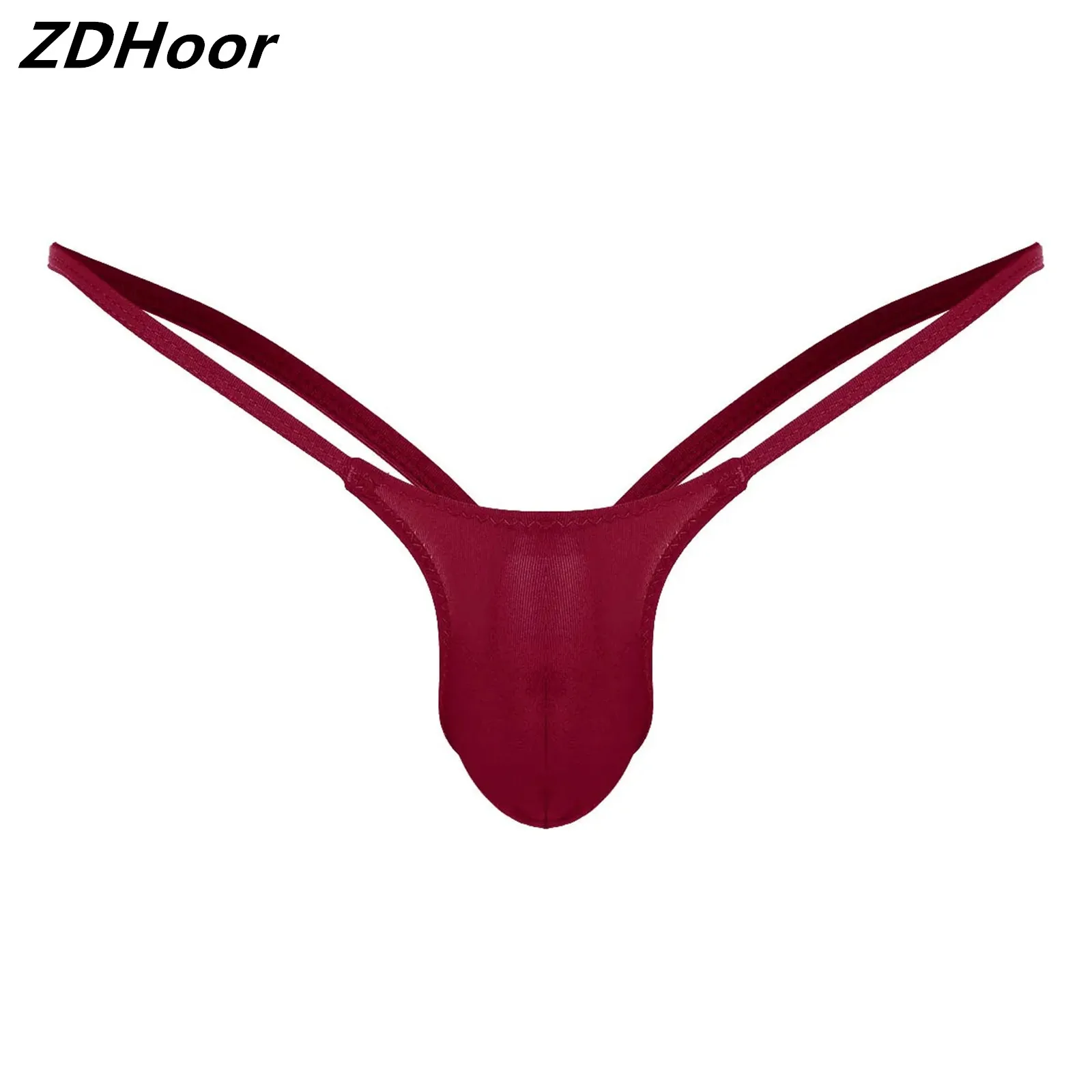 

Mens Lingerie Low Rise G-string Thong Jockstrap Open Back Stretch Bikini Briefs Underwear