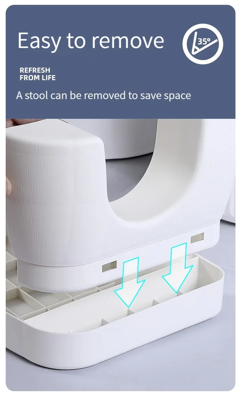 1 PCS Collapsible Toilet Squat Stool Non Slip FootStool Anti Portable Step for Bathroom Tools Supplies