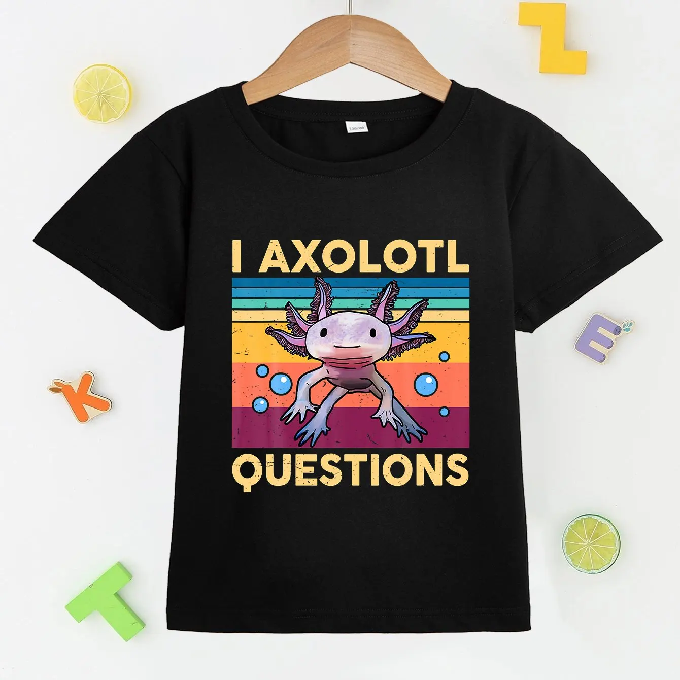 Cute Axolotl Print T Shirt, Tees For Kids Boys, Casual Short Sleeve T-shirtFor Summer Spring Fall, Tops As Gifts 2