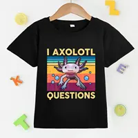 Cute Axolotl Print T Shirt, Tees For Kids Boys, Casual Short Sleeve T-shirtFor Summer Spring Fall, Tops As Gifts 2