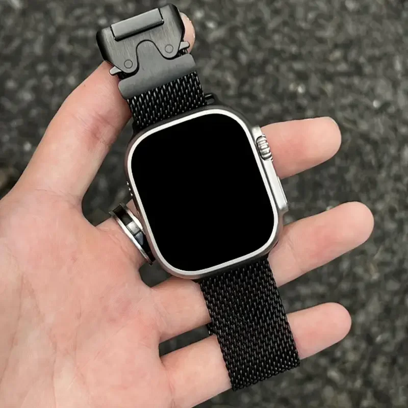 Enhanced Titanium Milanese Loop Watch Band Strap